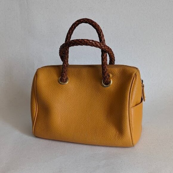 Orange Desmo Italian Leather Handbag - Picture 5 of 14